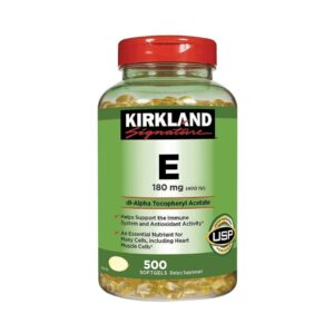Kirkland Vitamin E 400 IU 500 Viên Hỗ Trợ Làm Đẹp Da Nhập Từ Mỹ