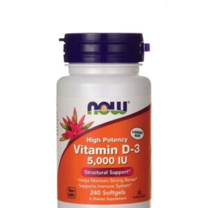 Viên Uống Vitamin D3 5000 IU Now - Nhập  Mỹ
