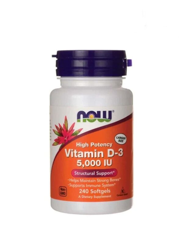 Viên Uống Vitamin D3 5000 IU Now - Nhập  Mỹ