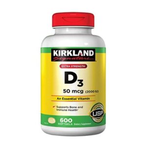 Viên Uống Tăng Hấp Thụ Canxi Vitamin D3 Kirkland 50cmg 200IU (09/2024)