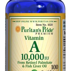 Viên Uống Bổ Sung Vitamin A Puritan's Pride 10,000 IU