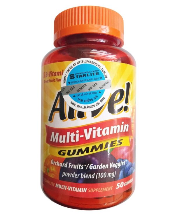 Kẹo Dẻo Vitamin Tổng Hợp Alive Multi-Vitamin Gummies