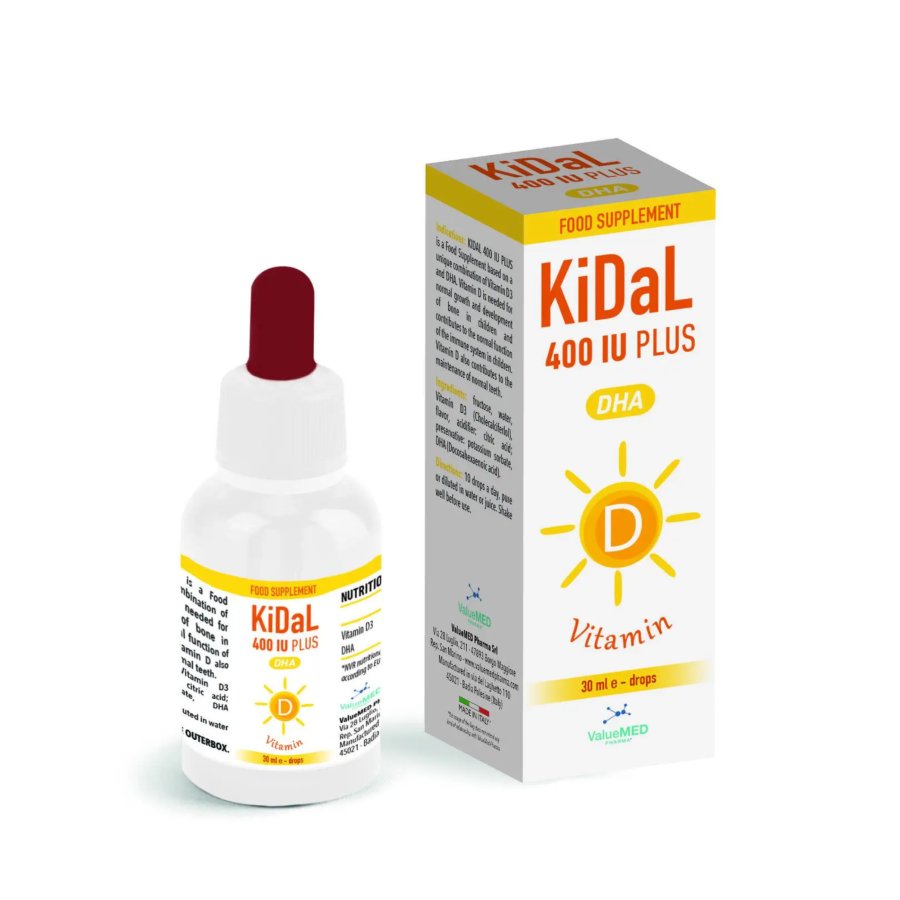 Kidal 400 IU Plus dạng giọt hỗ trợ hấp thụ canxi