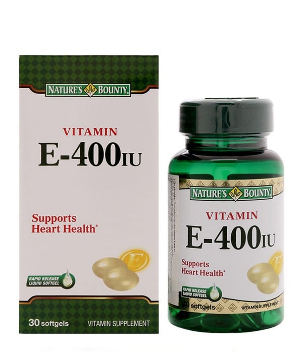 Viên uống Vitamin E 400IU Nature's Bounty hộp 30 viên của Mỹ