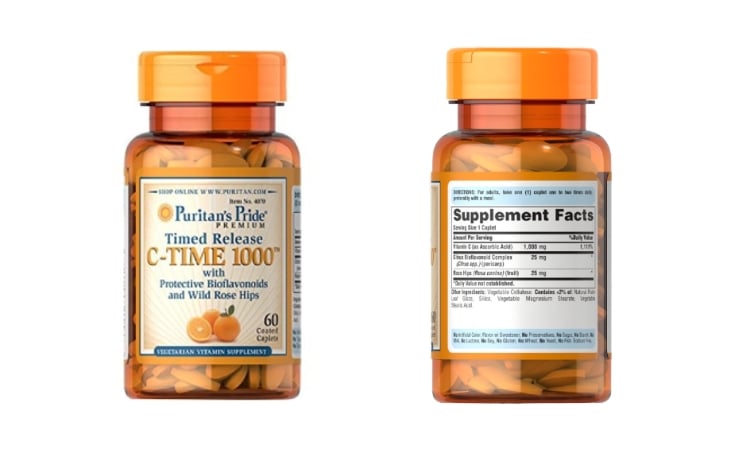 thành phần Vitamin C 1000mg Puritan's Pride Time Release