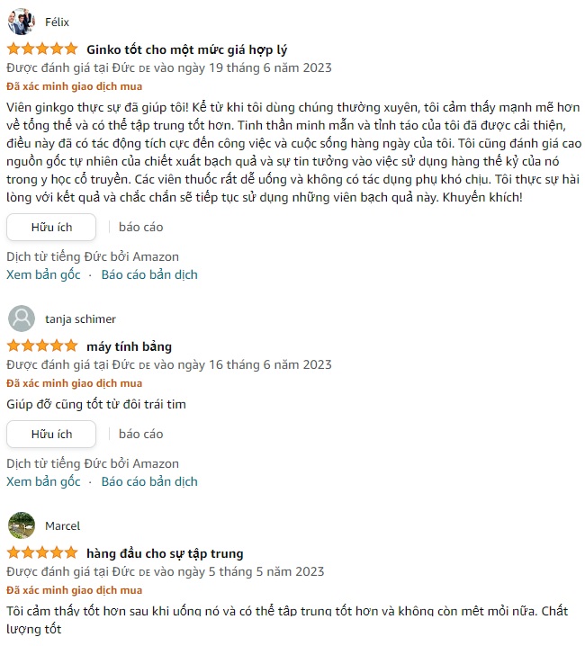 Review viên uống bổ não Ginkgo Đức từ người sử dụng