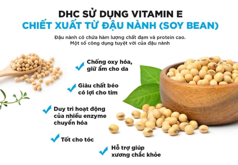 Thành phần của viên vitamin E DHC