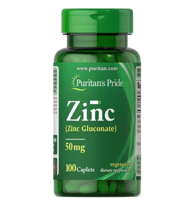 Viên uống bổ sung kẽm Puritan’s Pride ZinC Chetated 50mg 100 viên