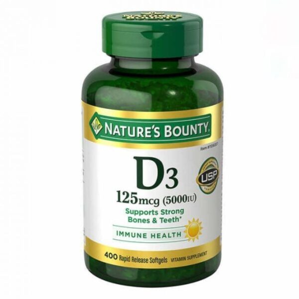 Viên Uống Bổ Sung Vitamin D3 Nature’s Bounty 5000IU