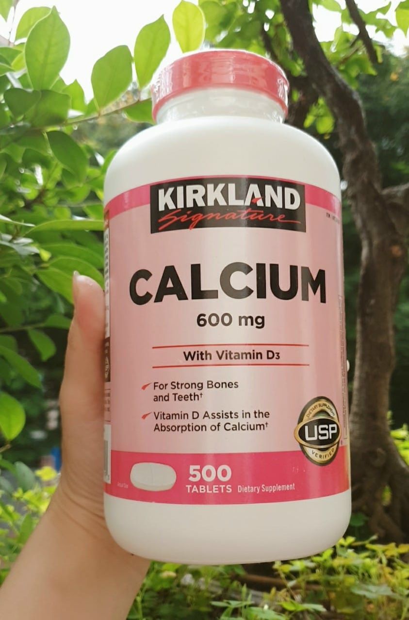 Kirkland Calcium 600mg With Vitamin D3 của Mỹ 500 viên