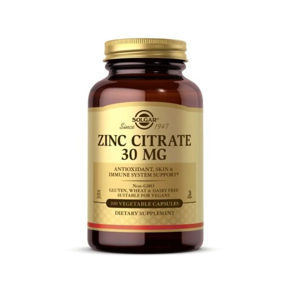 Viên Uống Hỗ Trợ Bổ Sung Kẽm Solgar Zinc Citrate 30Mg