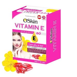 Viên Uống Hỗ Trợ Làm Đẹp Da Oskin Vitamin E Đỏ