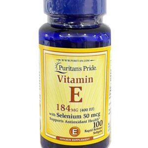Viên Uống Vitamin E 400IU Và 50 Mcg Selen Puritan's Pride