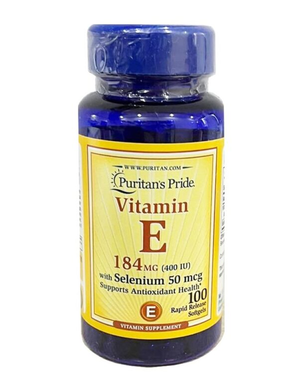 Viên Uống Vitamin E 400IU Và 50 Mcg Selen Puritan's Pride