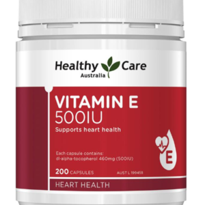 Viên Uống Vitamin E Healthy Care 500IU Hộp 200 Viên Của Úc
