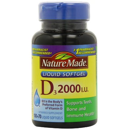 Viên uống Vitamin D3 2.000 I.U Liquid Softgels Nature Made dạng nước