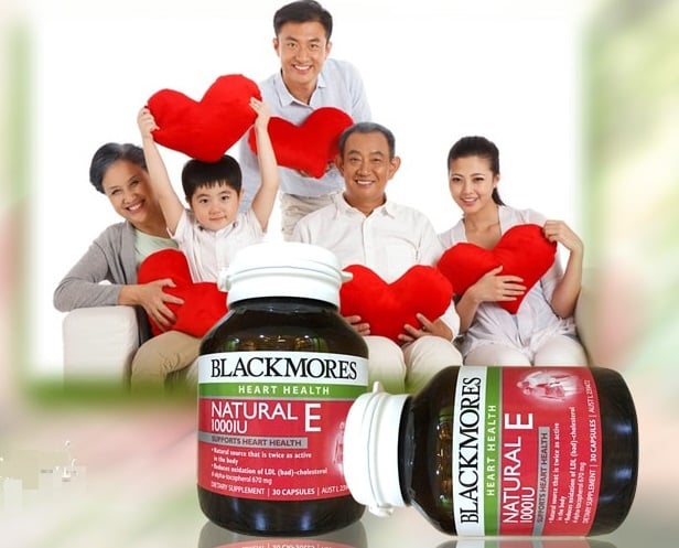 Viên uống Blackmores Natural Vitamin E 1000 IU chăm sóc sức khỏe cả gia đình