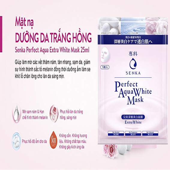 Mặt nạ 1 miếng Senka hỗ trợ dưỡng da trắng hồng 3