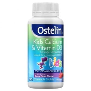 Viên nhai Bổ sung Canxi & Vitamin D3 Ostelin Kids Calcium - 60 Viên