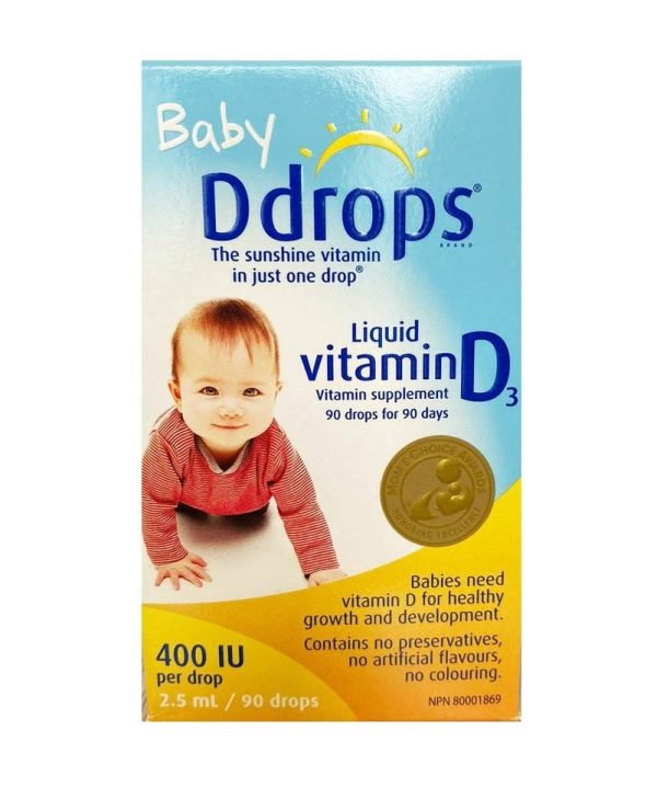 Baby Ddrops Vitamin D3 cho trẻ sơ sinh 90 giọt