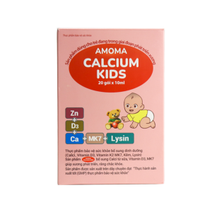 Canxi Amoma Calcium Kids dạng gói uống cho bé