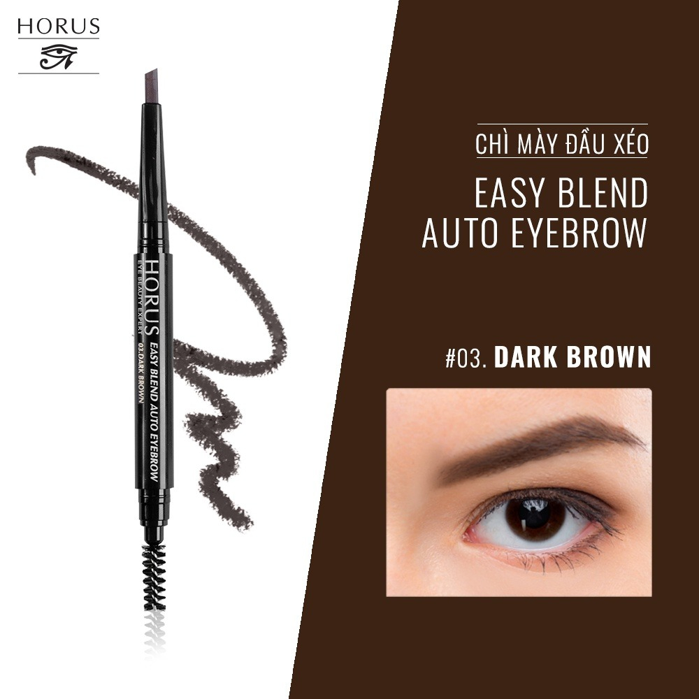 Chì Kẻ Mày Horus Expert Easy Blend Auto Eyebrow 03 Dark Brown 0.2g