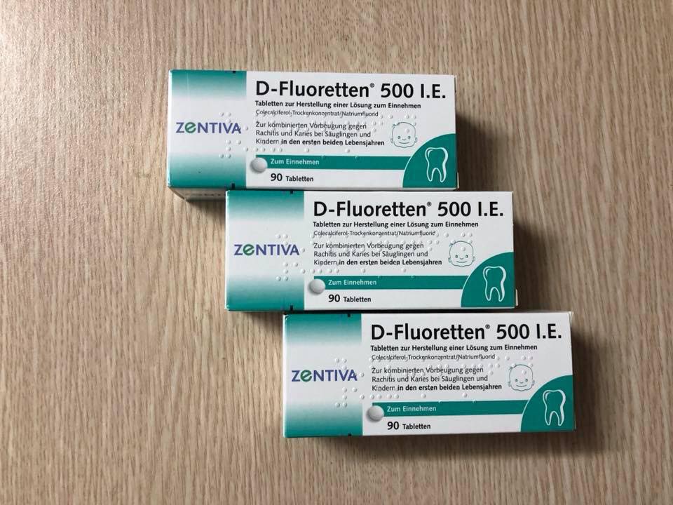 Vitamin d3 Fluoretten 500 I.E dạng viên của đức