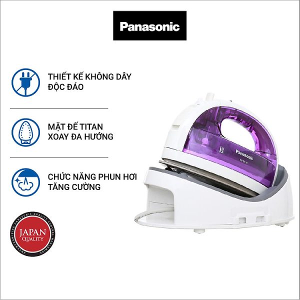 Mua Bàn Ủi Hơi Nước Không Dây Panasonic NI-WL30VRA - Mặt Đế Silver Titan - Công Suất 1550W - Hàng Chính Hãng tại Panasonic Official Store