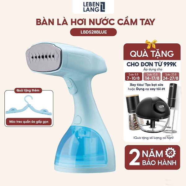 Mua Bàn là hơi nước cầm tay LEBENLANG LBD528S nhập khẩu Đức, công suất 1500W - 300ml - Blue tại LEbenlang