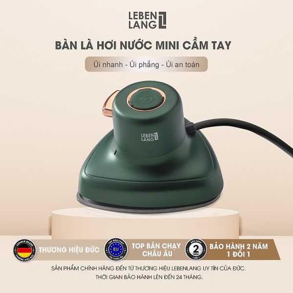 Mua Bàn là hơi nước cầm tay mini Lebenlang LBL5283, công suất 800W, nhỏ gọn tiện lợi, bảo hành 2 năm - hàng chính hãng - Xanh LBL5283G tại LEbenlang