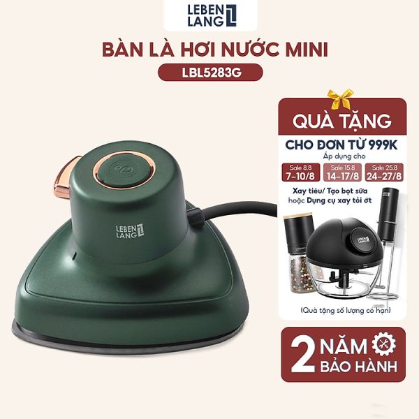 Mua Bàn là hơi nước cầm tay mini Lebenlang LBL5283, công suất 800W, nhỏ gọn tiện lợi, bảo hành 2 năm - hàng chính hãng - Xanh LBL5283G tại LEbenlang