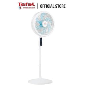 Mua [MỚI RA MẮT] Quạt đứng có điều khiển từ xa Tefal Turbo Silence Plus VH689990 màu trắng cánh xanh - Hàng chính hãng tại Tiki Trading