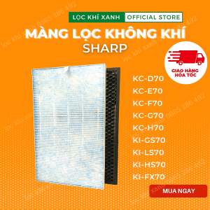 Mua Màng lọc hepa Sharp KC-D70, KC-E70, KC-F70, KC-G70, KC-H70, KI-GS70, KI-LS70, KI-HS70,KI-FX70. Hàng nhập khẩu - Màng bù ẩm tại Lọc khí xanh