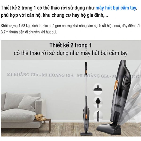 Mua Máy hút bụi cầm tay Deerma DX115C (600W) - Hàng Chính Hãng tại Mi Hoàng Gia