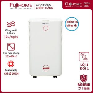 Mua Máy hút ẩm lọc không khí 40M2 Fujihome DH12 12 Lít/ngày, màn LCD thông minh hiển thị % độ ẩm, Ionizer lọc sạch không khí- Hàng chính hãng tại FUJIHOME OFFICIAL STORE