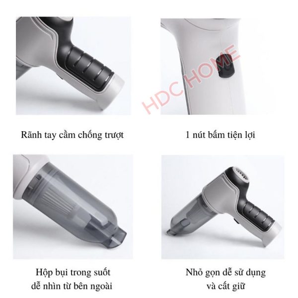 Mua Máy Hút, Thổi Bụi Cầm Tay Mini Bản Nâng Cấp, Máy Hút Bụi Giường Nệm, Ô Tô, Máy Tính - Hàng Chính Hãng - Bản Cao Cấp, 8 Chi Tiết tại HDC Home