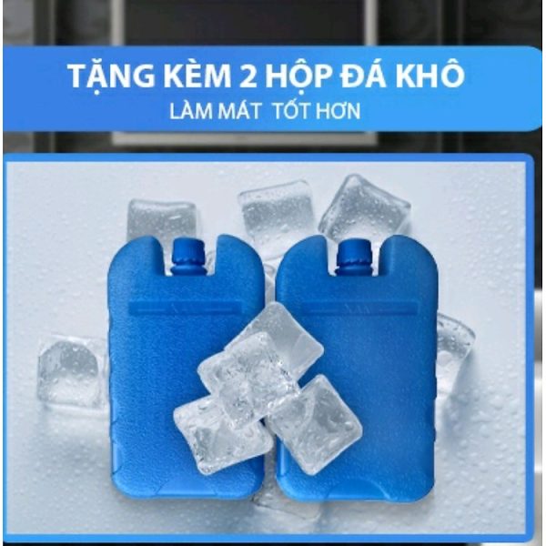 Mua Quạt đá, quạt hơi nước, quạt điều hoà 45L có bánh xe tặng kèm 2 hộp đá khô, Hàng chính hãng tại Minhlam Store