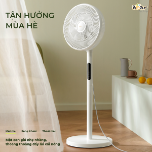 Mua Quạt Điện Đứng Bear DFS-D47F2 47W Màu Trắng Chống Ồn Điều Khiển Từ Xa Tiết Kiệm Điện Sang Trọng Quạt Cây Đứng hàng chính hãng tại Tiki Trading