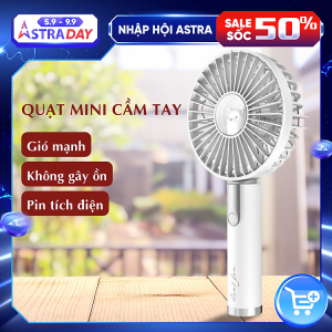 Mua Quạt mini để bàn, quạt USB tích điện cầm tay CTFAST - M109 : Thiết kế thông minh 3 tốc độ làm mát, chất liệu cao cấp bền bỉ, điều chỉnh 360 độ, không gây ồn, pin sạc...