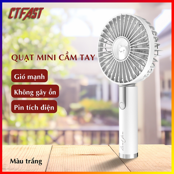 Mua Quạt mini để bàn, quạt USB tích điện cầm tay CTFAST - M109 : Thiết kế thông minh 3 tốc độ làm mát, chất liệu cao cấp bền bỉ, điều chỉnh 360 độ, không gây ồn, pin sạc...