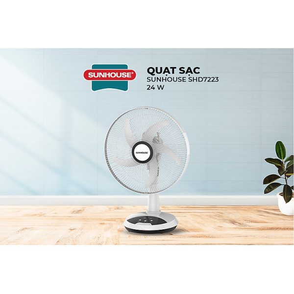 Mua Quạt Sạc Tích Điện Sunhouse SHD7223 (24W) - Hàng Chính Hãng tại Tiki Trading