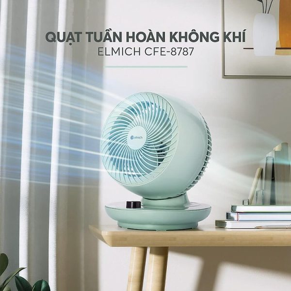 Mua Quạt tuần hoàn không khí Elmich CFE-8787, quạt làm mát diện rộng và làm mới không khí, gọn nhẹ, dễ dàng mang theo mọi nơi - Hàng chính hãng tại Tiki Trading