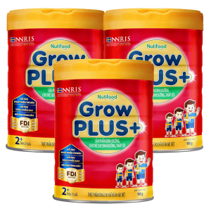 Combo 3 Sữa GrowPlus+ Đỏ 2+ tuổi, 900g