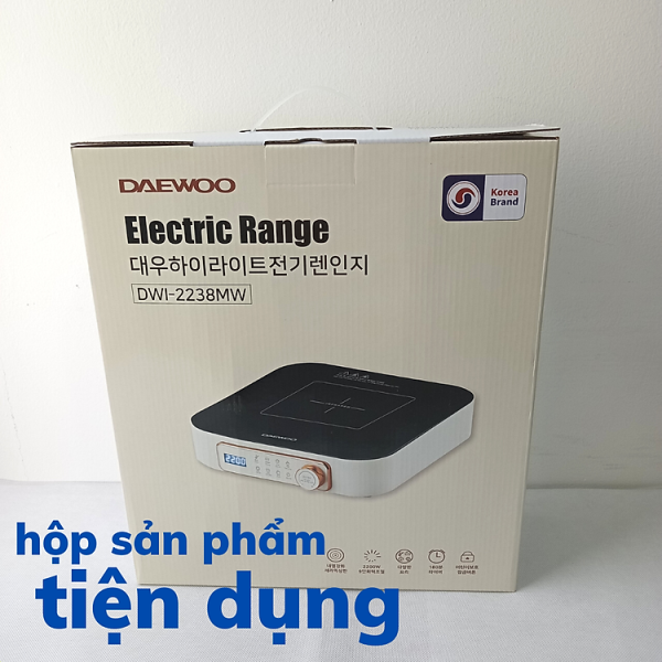 Mua Bếp hồng ngoại Daewoo công suất 2200W, điều khiển cảm ứng - Hàng chính hãng - DWI-2238MW (Vàng) tại Tiki Trading