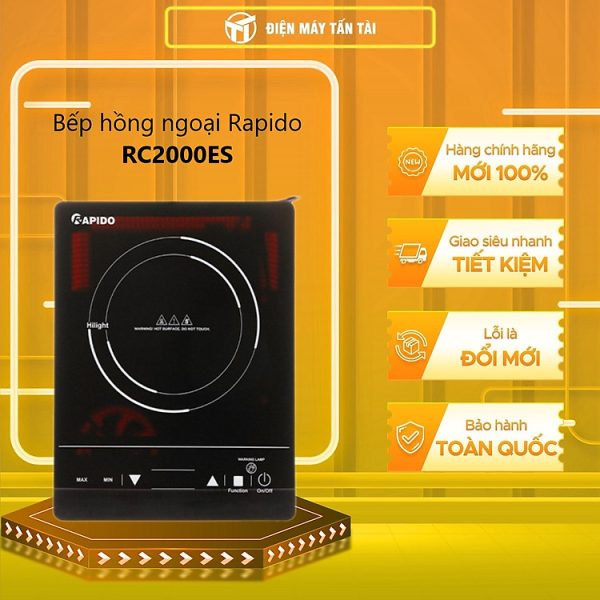 Mua Bếp Hồng Ngoại Đơn Rapido RC2000ES (2000W) - Hàng Chính Hãng tại ĐIỆN MÁY TẤN TÀI