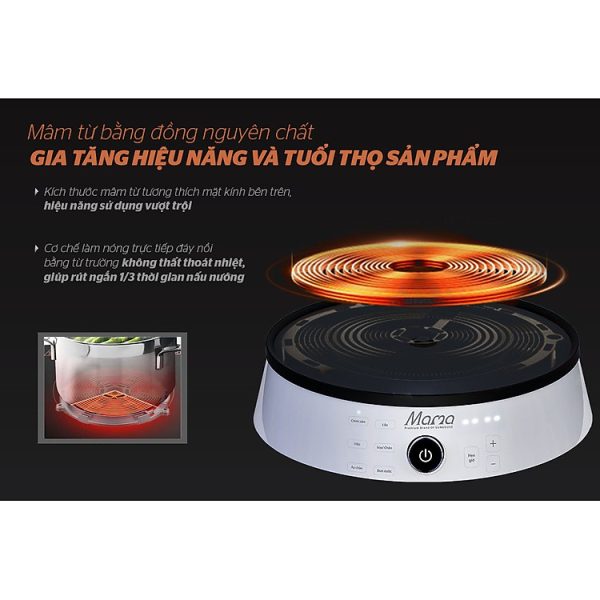 Mua Bếp Điện Từ Đơn Cảm Ứng Sunhouse Mama SHD6875 (2100W) - Kèm Nồi Lẩu Cao Cấp - Hàng Chính Hãng tại TTTShop