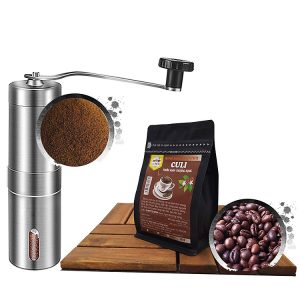 Mua Combo Gói Cà Phê CULI Nguyên Chất Đặc Biệt 300gr Dạng Hạt + Máy Xay Cà Phê Cầm Tay - Coffee New tại CoffeeNew