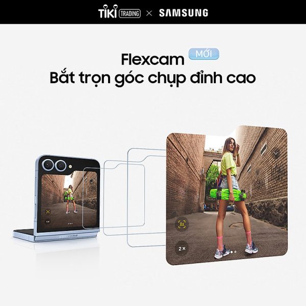 Mua Điện thoại Samsung Galaxy Z Flip6, điện thoại AI, 256GB, pin lớn nhất, Flexcam 50MP - Hàng chính hãng - Vàng Cát tại Tiki Trading