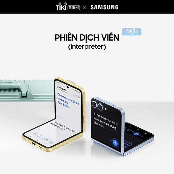 Mua Điện thoại Samsung Galaxy Z Flip6, điện thoại AI, 256GB, pin lớn nhất, Flexcam 50MP - Hàng chính hãng - Vàng Cát tại Tiki Trading