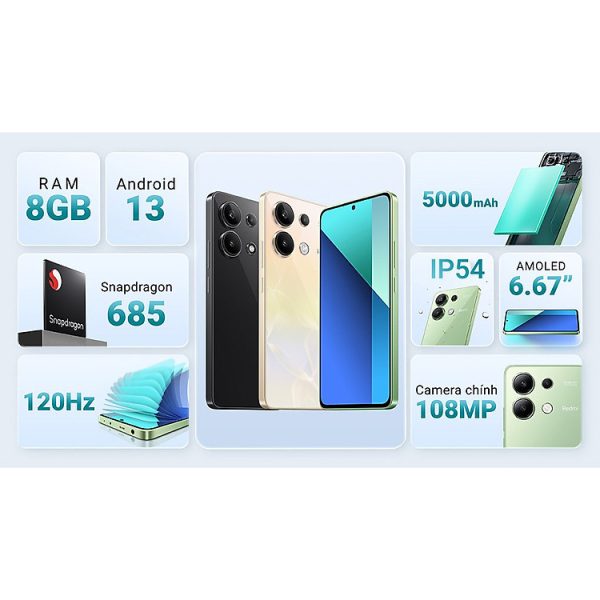 Mua Điện thoại Xiaomi Redmi Note 13 (8GB/128GB) - Hàng chính hãng - Đen tại Tiki Trading